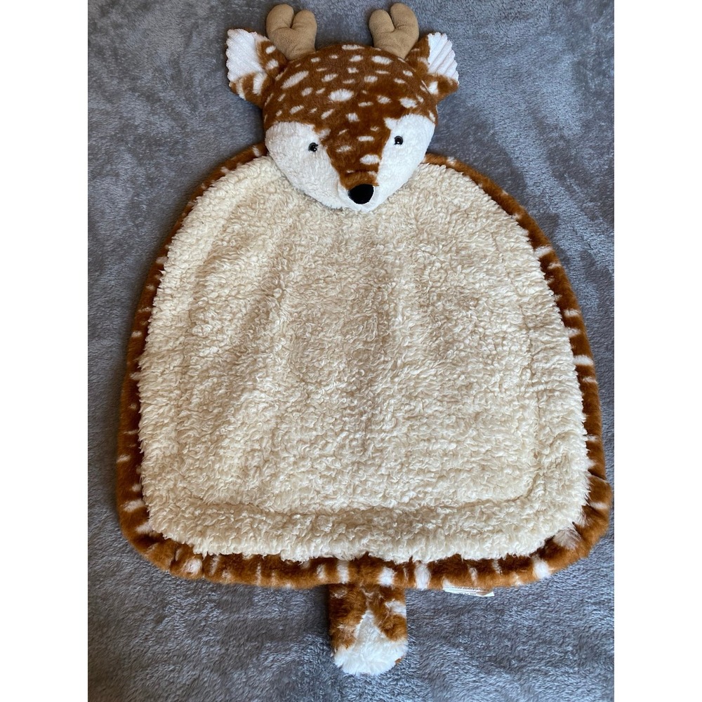 Anthropologie Woodland Reindeer Lovey Plush Blanket 15" x 29" Deer Fawn Baby s2